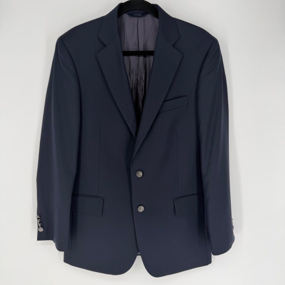 BROOKS BROTHERS REGENT FIT SINGLE-BREASTED BLAZER NAVY BLUE 100% WOOL 38R
